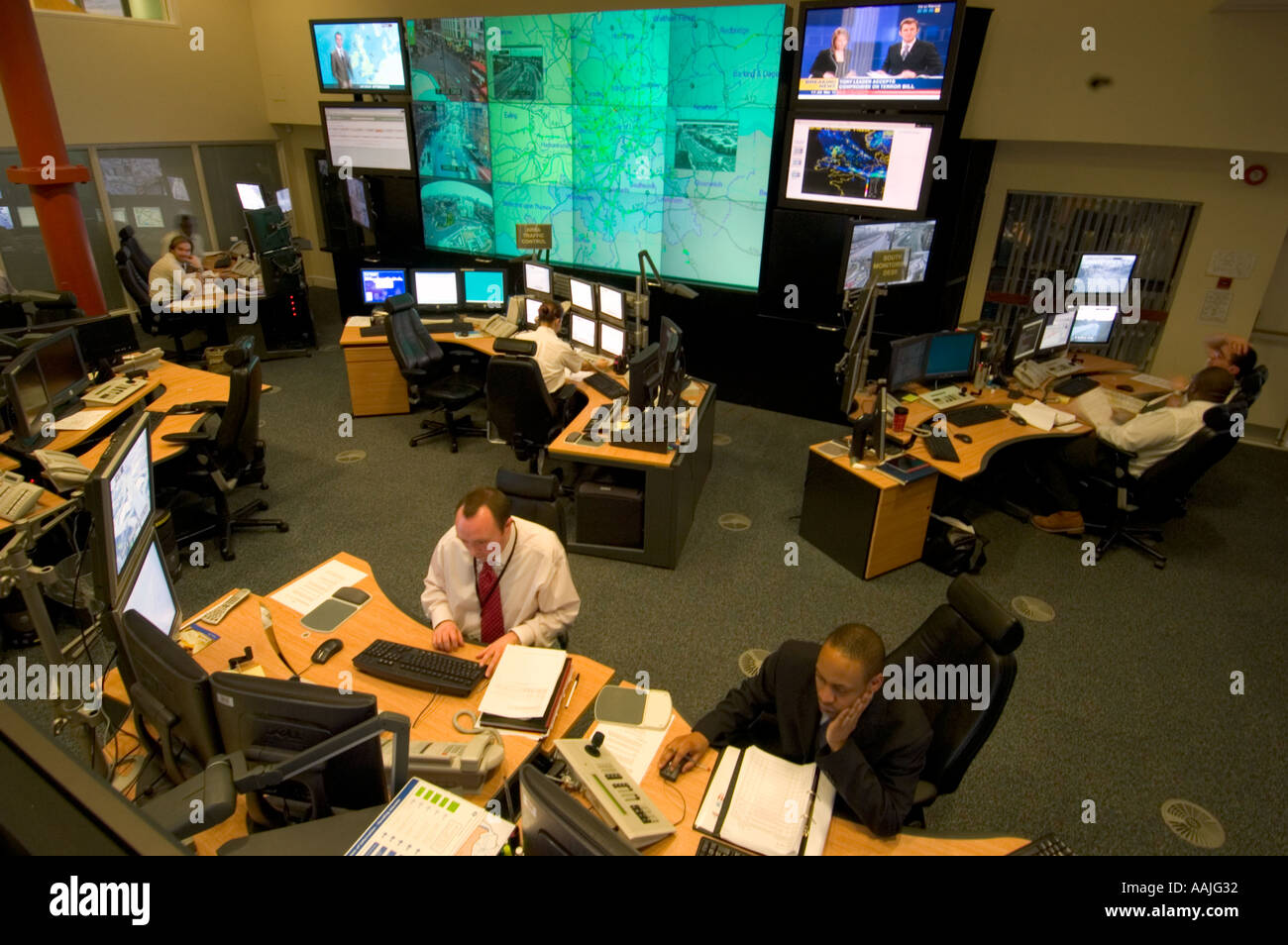 De l'intérieur centre de contrôle du trafic aérien de Londres Victoria Londres s'encombrement du trafic est contrôlé à partir de cette chambre London UK Banque D'Images