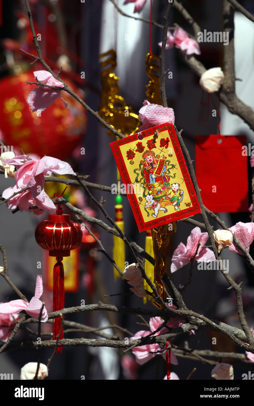 Décorations du nouvel an chinois Banque D'Images