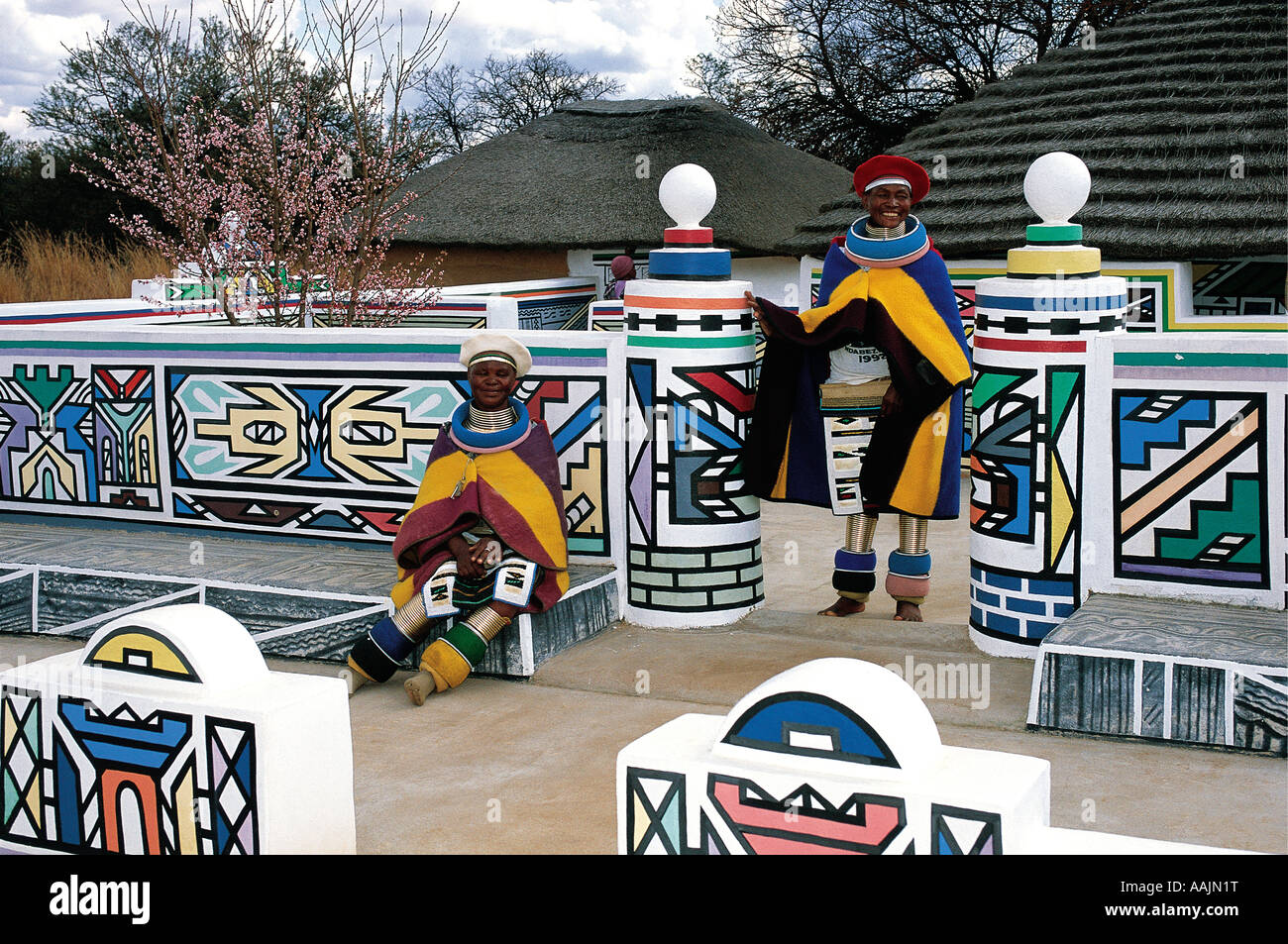 Village de la culture Ndebele Bronkhorstspruit Gauteng Afrique du Sud Banque D'Images
