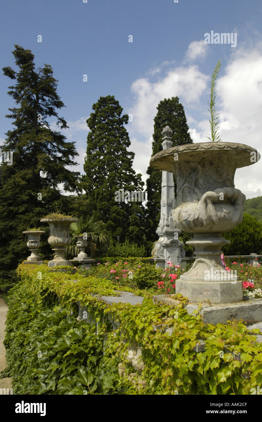 La Crimée, palais Massandra / palace d'Alexandre III le troisième, jardin Banque D'Images