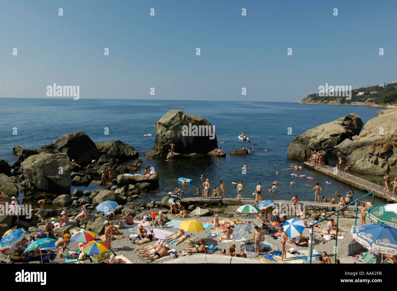 La Crimée, Alupka, plage Banque D'Images