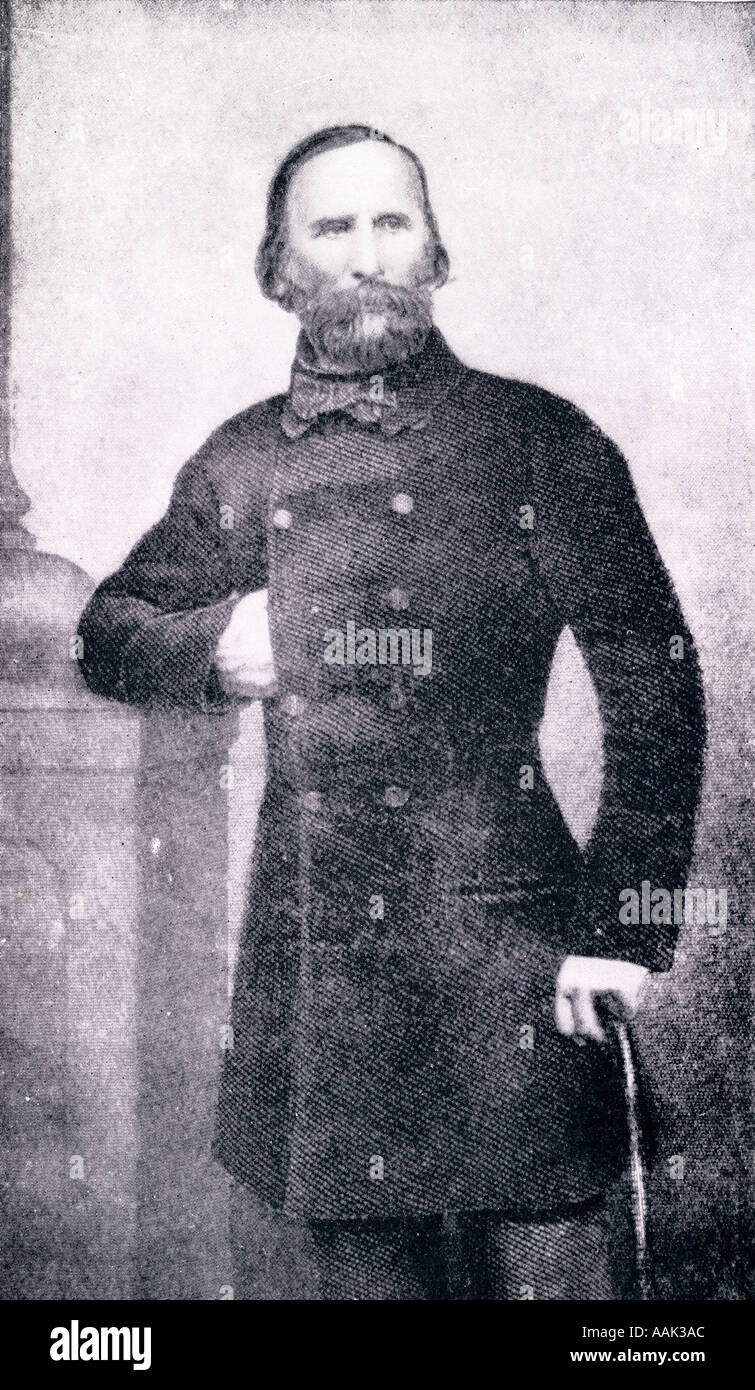 Giuseppe Garibaldi, 1807 - 1882. Général italien et nationalistes qui ont joué un rôle central dans l'unification de l'Italie. Banque D'Images