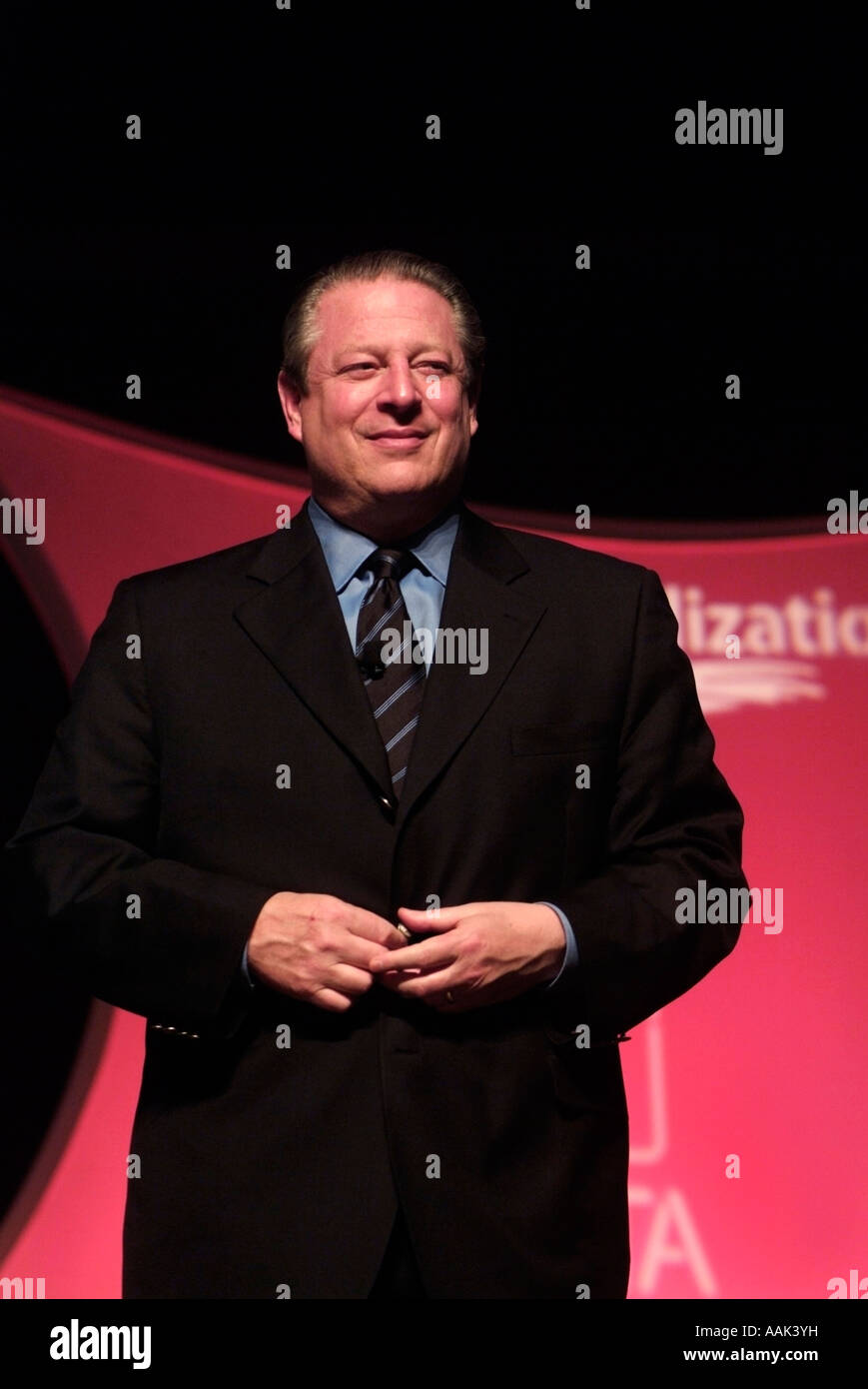Al Gore lors d'un discours sur le réchauffement climatique. Photo par Chuck Nacke Banque D'Images
