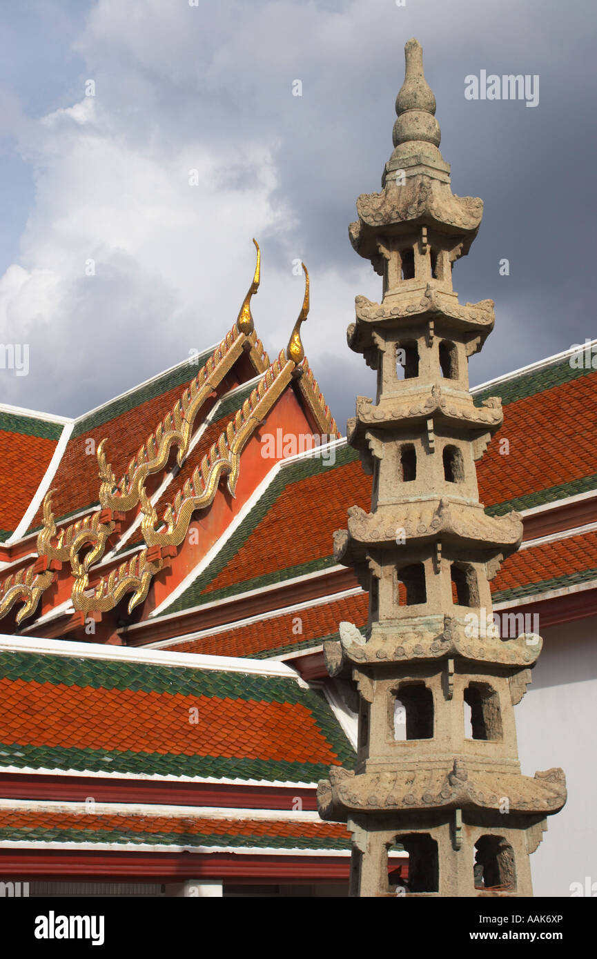 La pagode en pierre à Wat Pho Banque D'Images