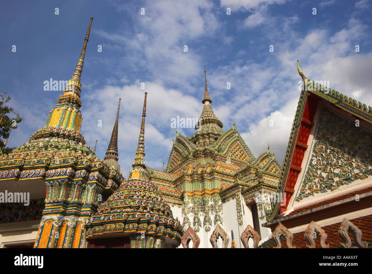 Vue sur complexe au Wat Pho Banque D'Images