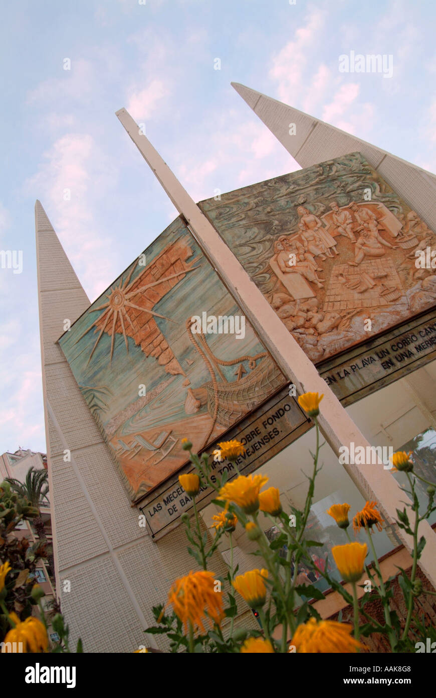La fontaine de la ville de Torrevieja, Costa Blanca, Espagne Banque D'Images