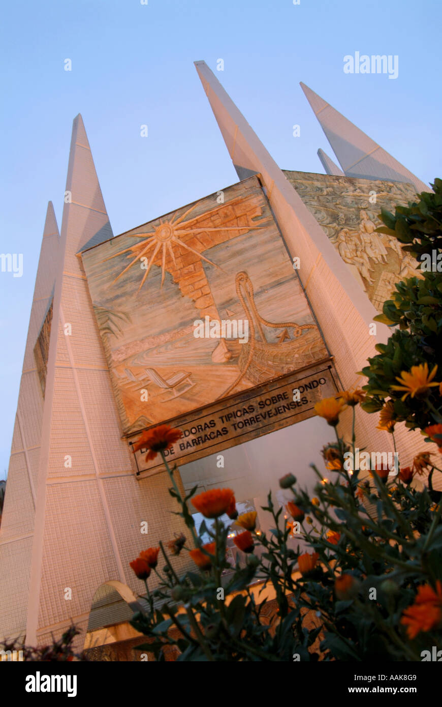 La fontaine de la ville de Torrevieja, Costa Blanca, Espagne Banque D'Images