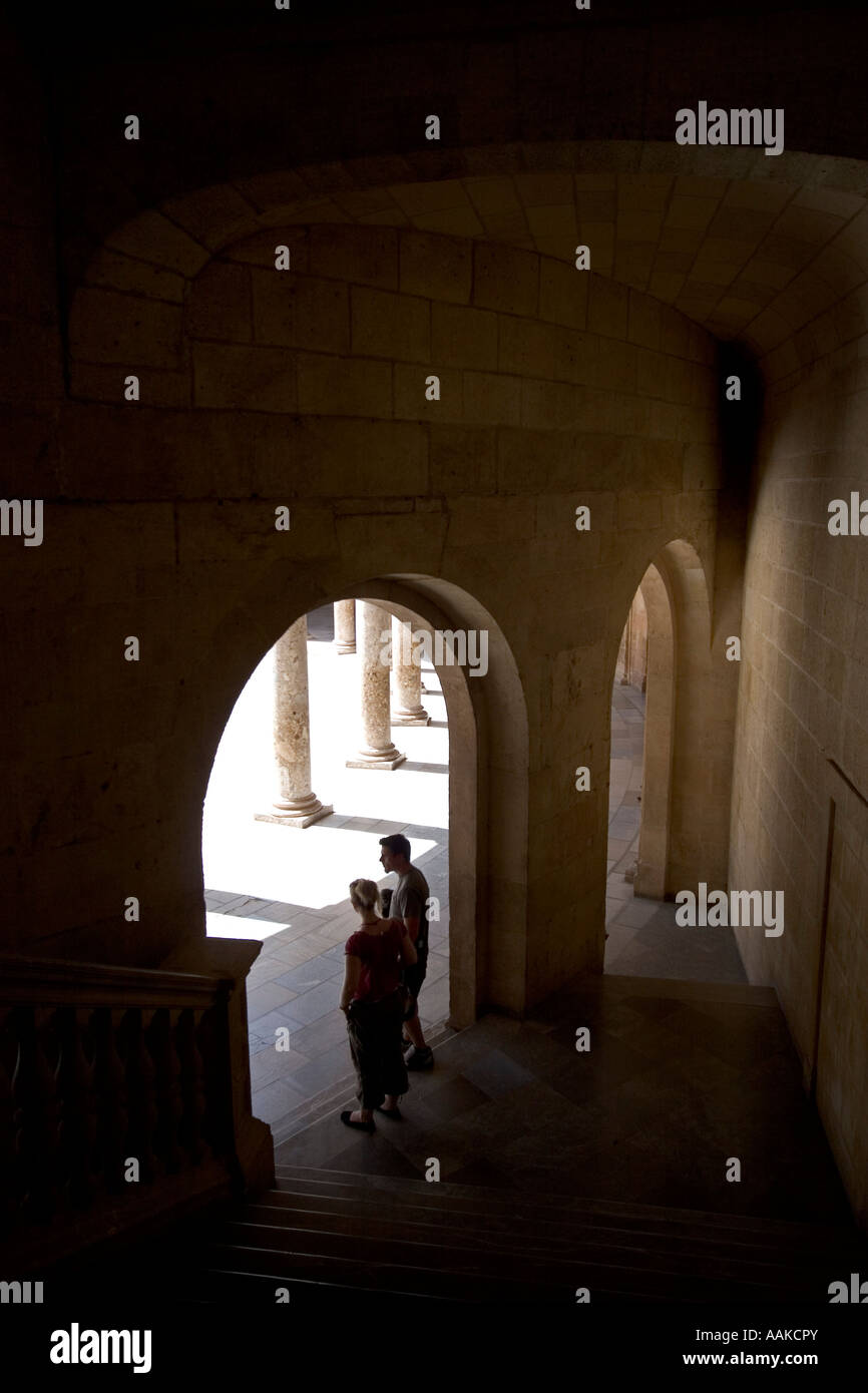 À l'intérieur de la Alhambra Grenade Espagne Banque D'Images