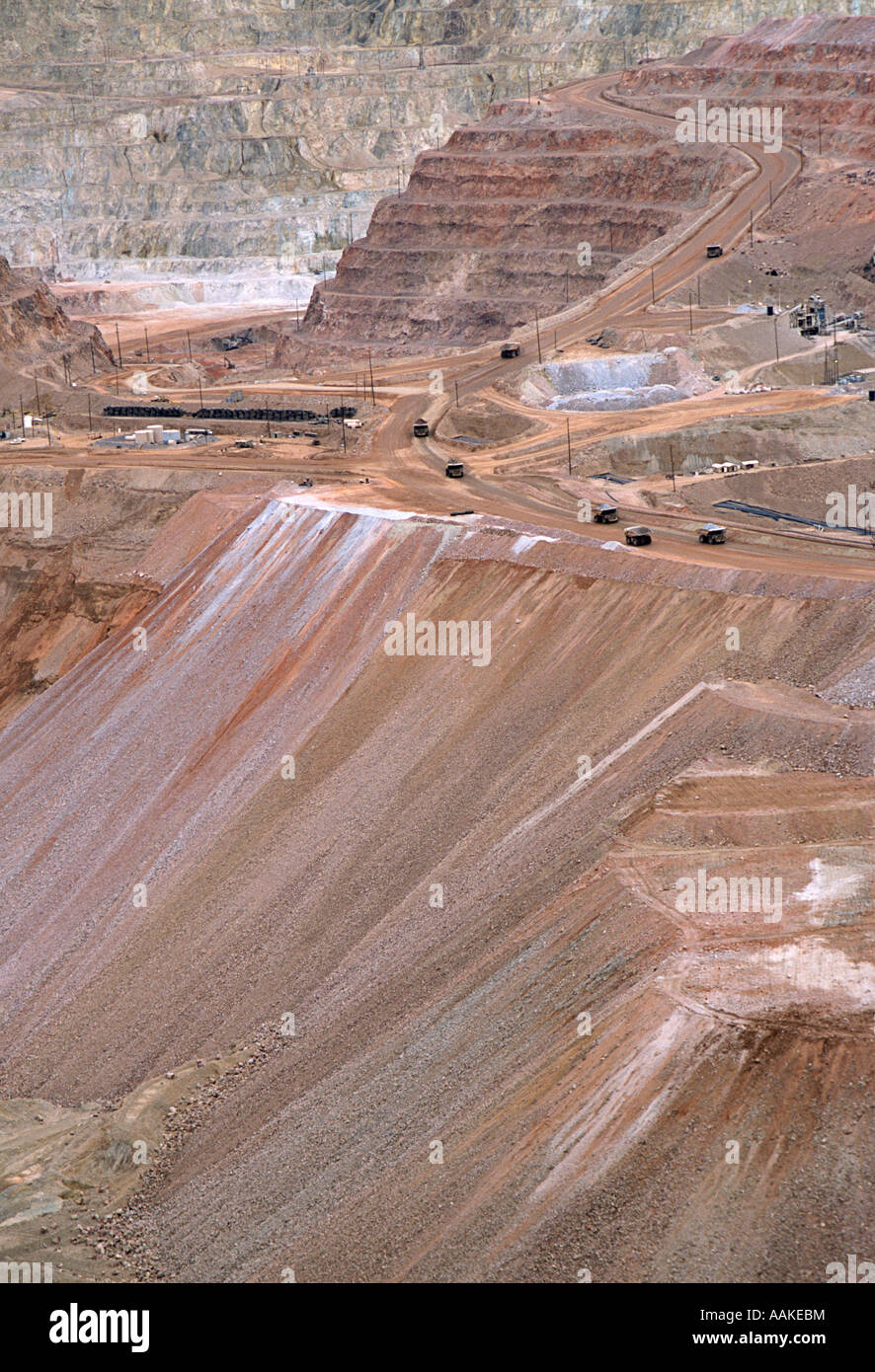 Morenci Mine de cuivre appartenant à Phelps Dodge, Greenlee Comté près de Clifton, le sud-est de l'Arizona, USA Banque D'Images