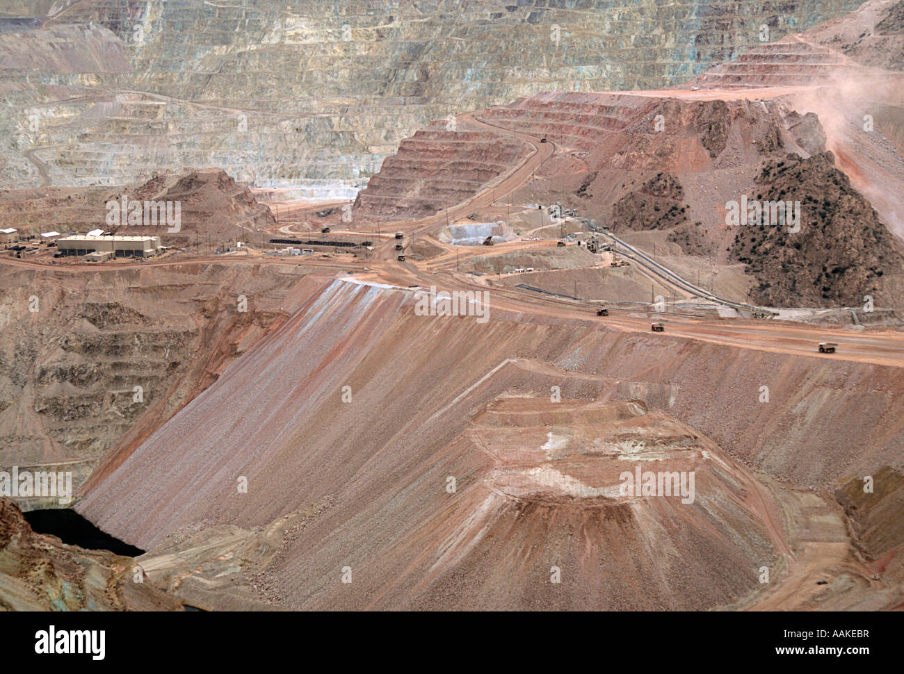 Morenci Mine de cuivre appartenant à Phelps Dodge, Greenlee Comté près de Clifton, le sud-est de l'Arizona, USA Banque D'Images