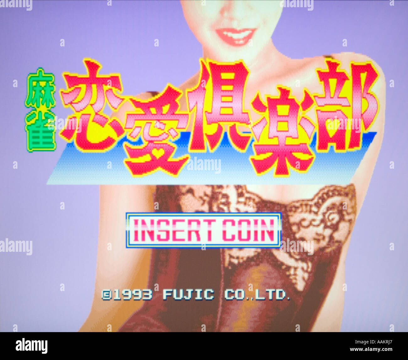 Mahjong Club Fujic ai ren Co Ltd 1993 vintage arcade jeu vidéo d'écran - EDITORIAL UTILISEZ UNIQUEMENT Banque D'Images