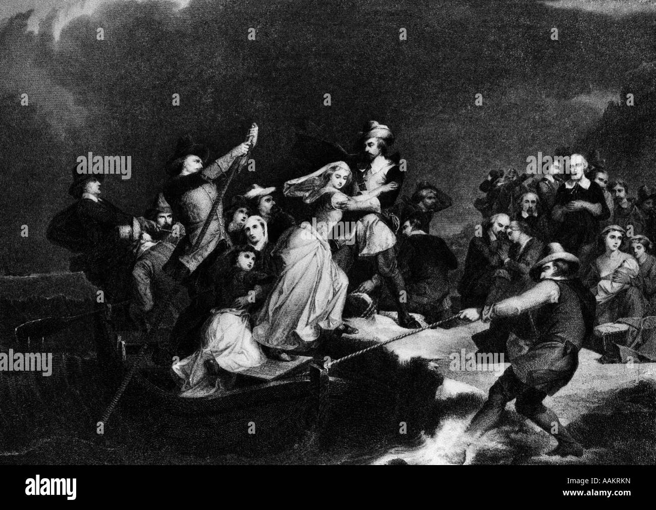 Art du pèlerin Banque d'images noir et blanc Alamy