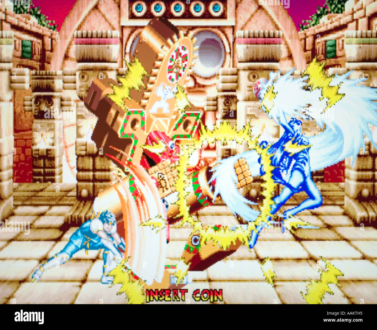 Metamoqester Banpresto Pandorabox millésime 1995 jeu vidéo Arcade écran - EDITORIAL UTILISEZ UNIQUEMENT Banque D'Images