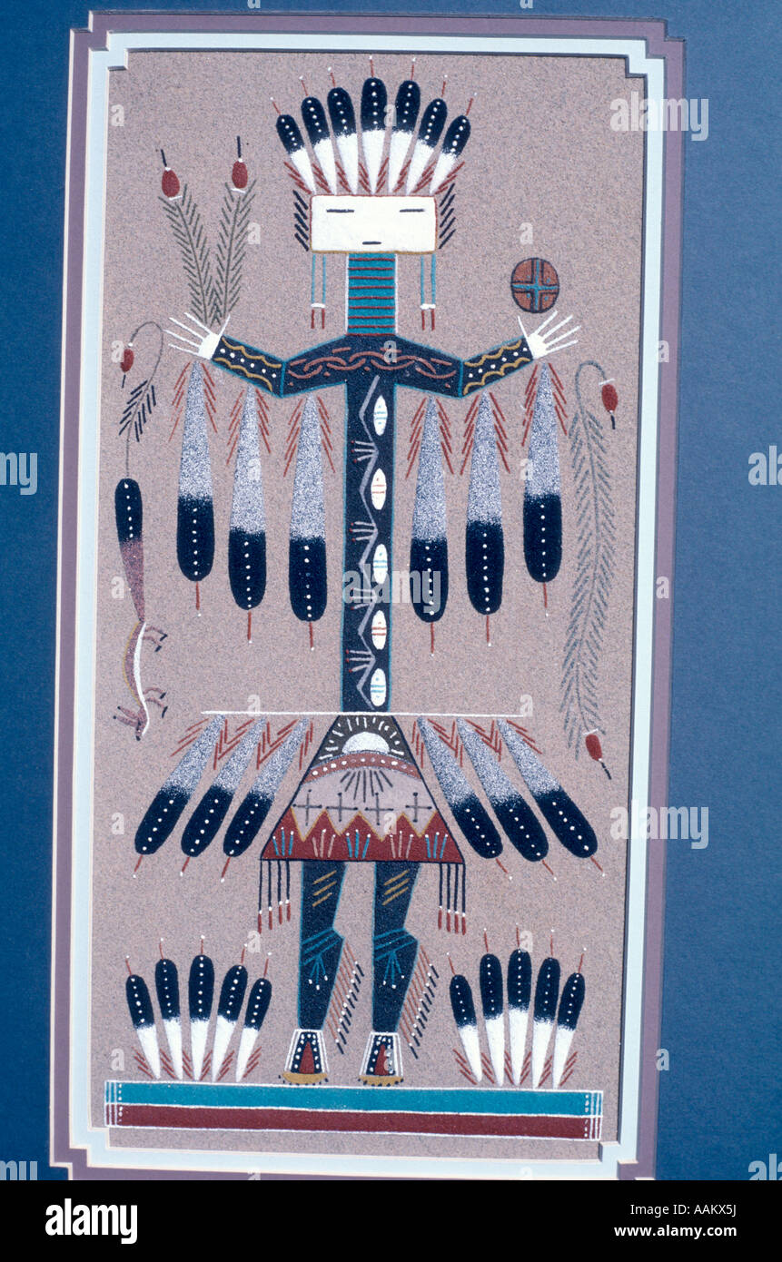 La peinture de sable Navajo Banque D'Images