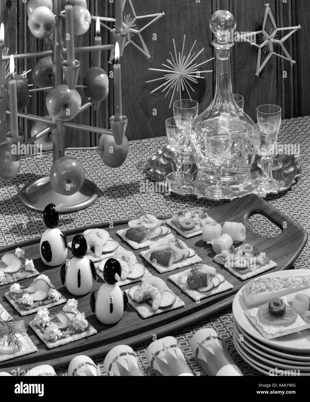Petit Assortiment de hors-D'OEUVRES Banque D'Images