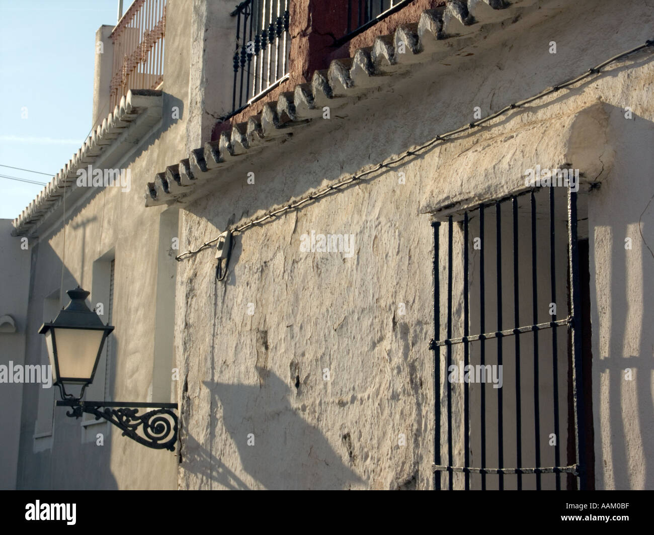 Vieux Mur d'une maison de village typique, Sedella, Andalousie, Espagne, Europe, Banque D'Images