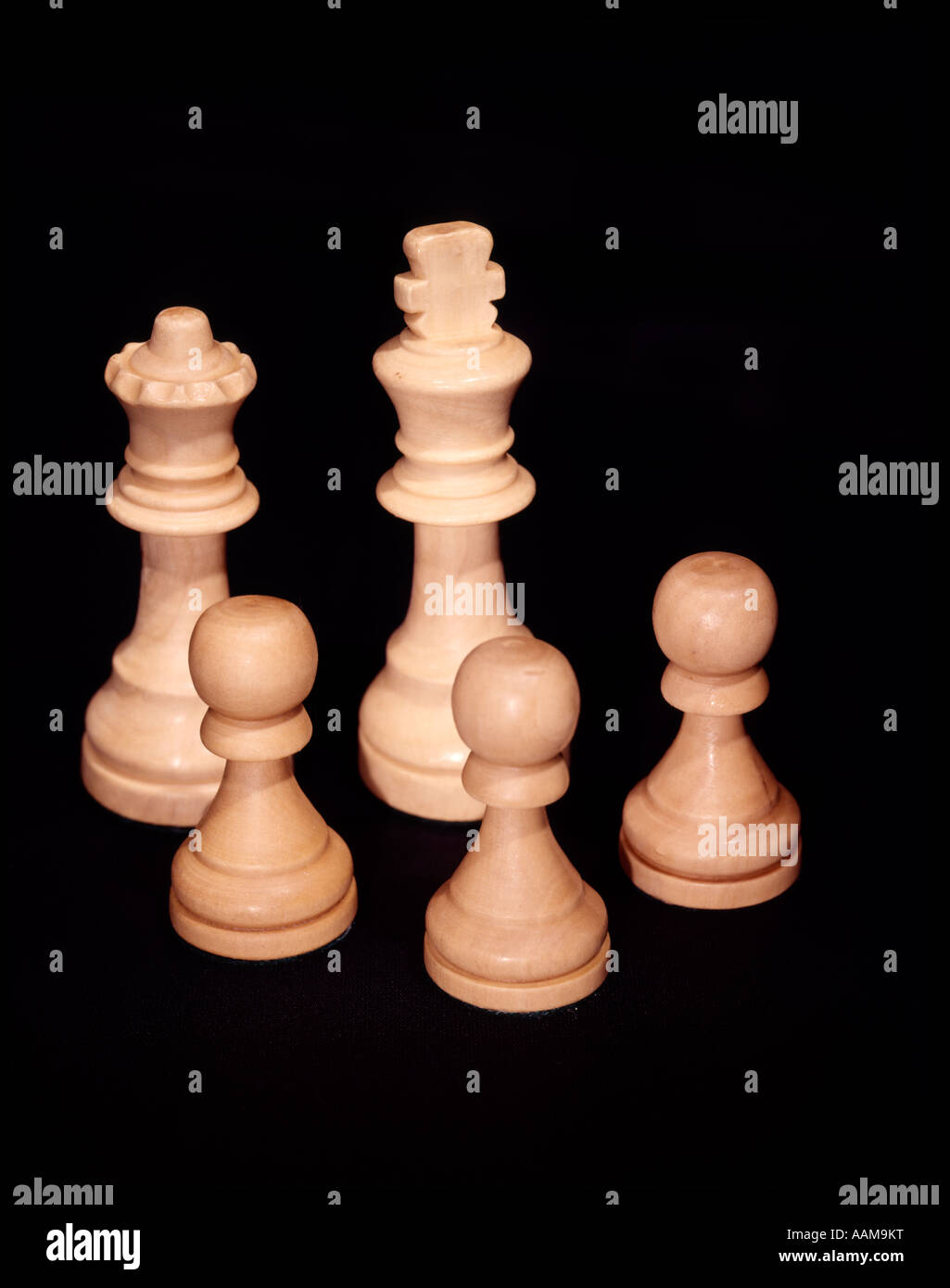 Pièces des échecs blanc Banque D'Images