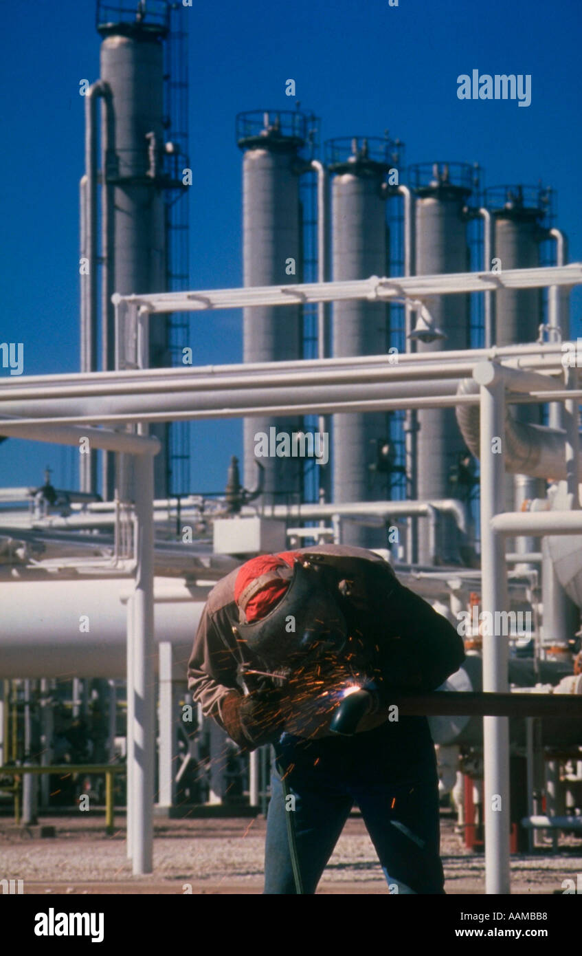 Raffinerie de gaz naturel Nouveau Mexique Banque D'Images