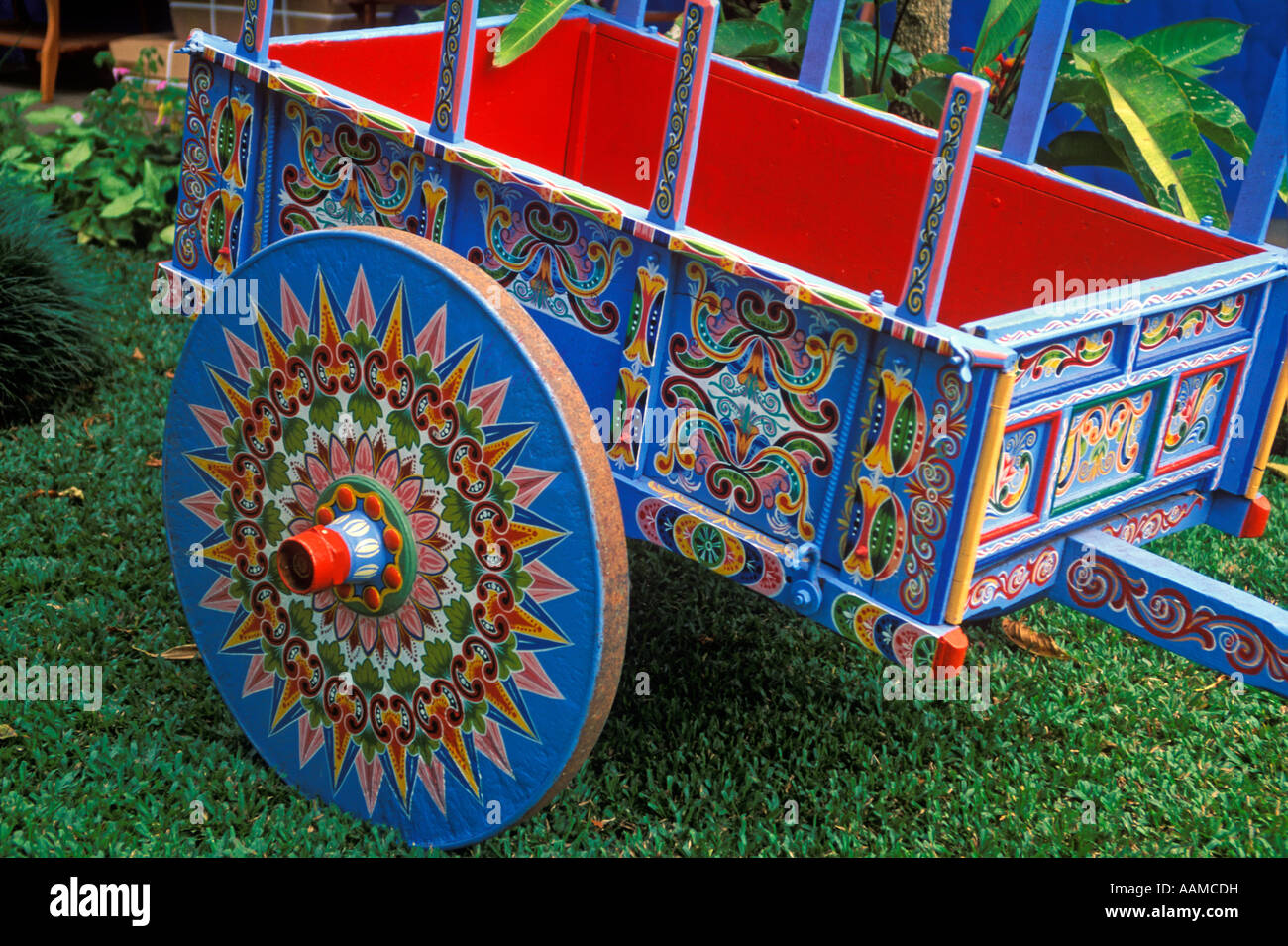 SARCHI COSTA RICA peintes de couleurs vives CHARRETTE Banque D'Images