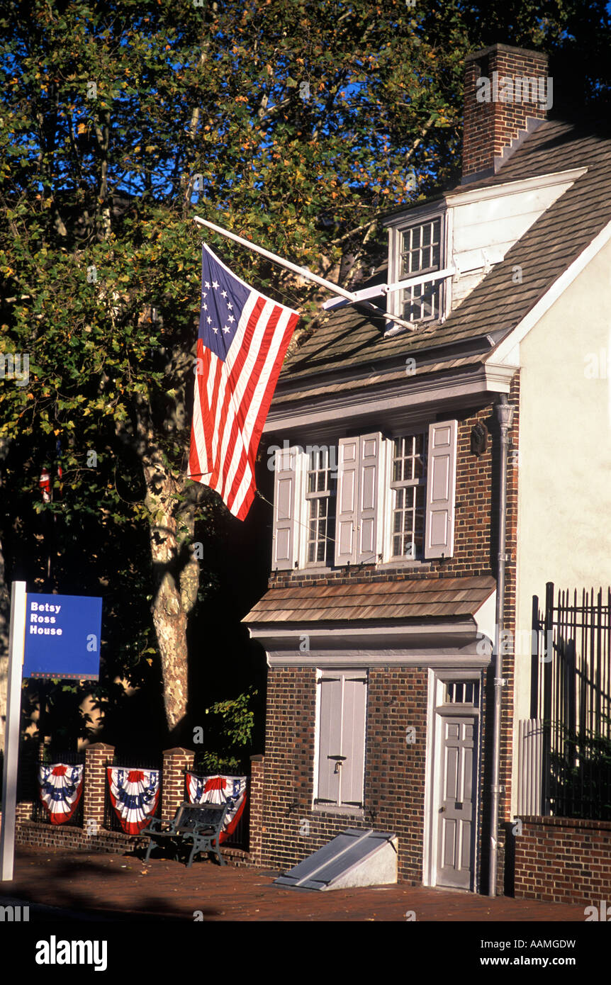 La maison de Betsy Ross Banque D'Images