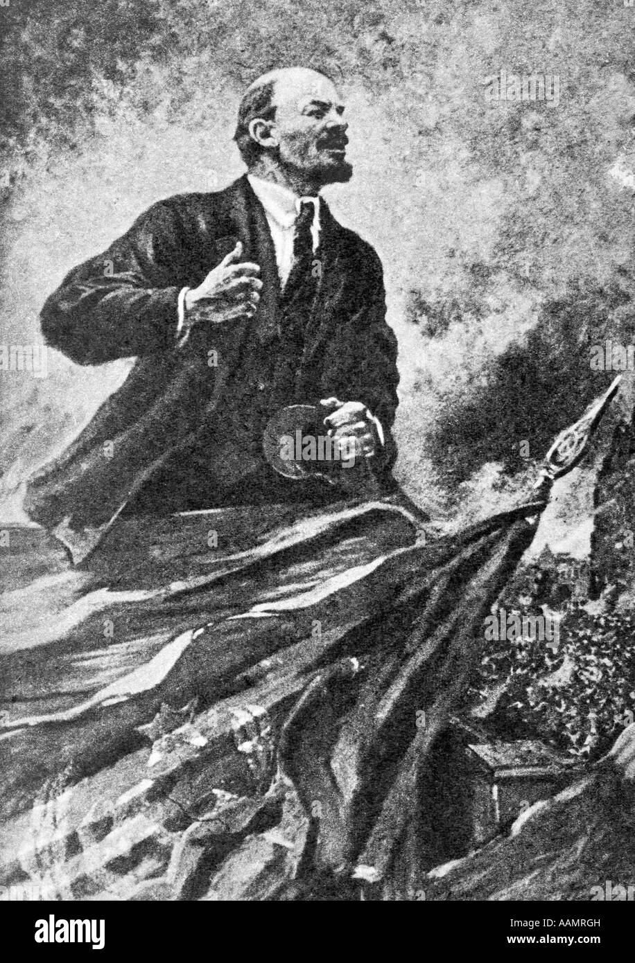 1910 Vladimir Ilitch Lénine NIKOLAI 1870-1924 LEADER BOLCHEVIQUE RÉVOLUTION RUSSE RUSSIE URSS 1917 TYPE AFFICHE PORTRAIT DRAMATIQUE Banque D'Images