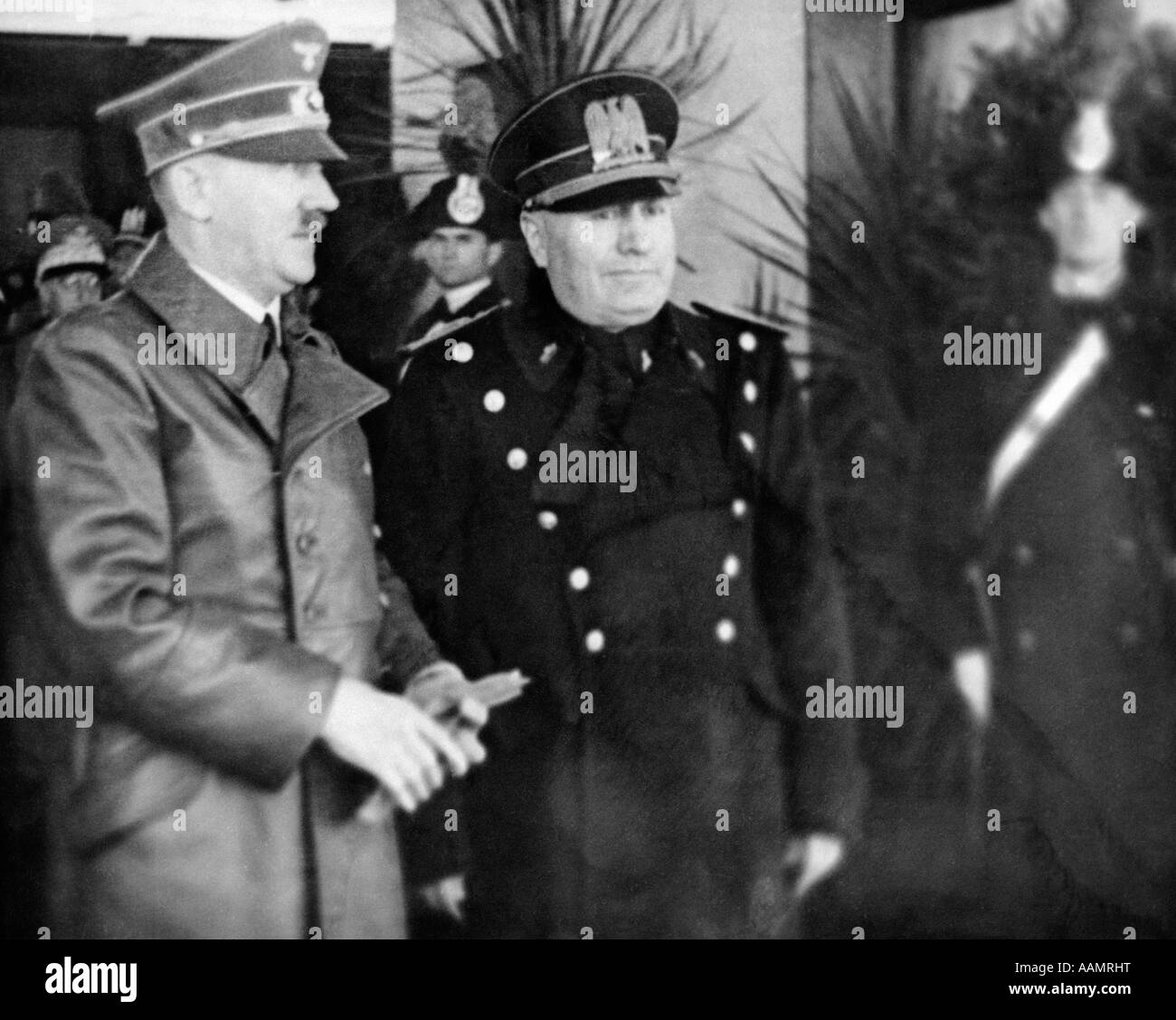 Mai 1939 Adolf Hitler et Benito Mussolini LORS DE LA VISITE DE HITLER À L'ITALIE Banque D'Images