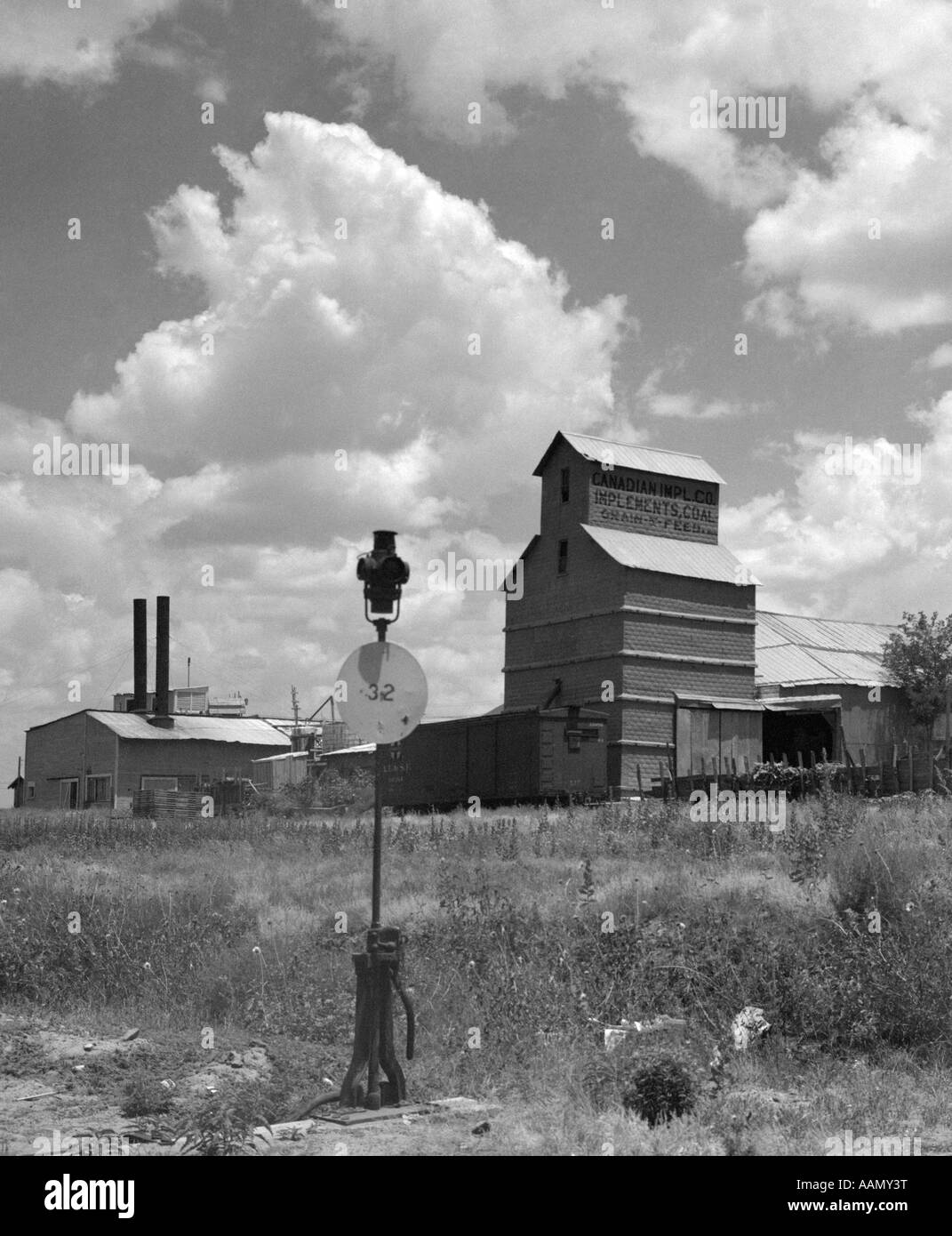 Années 1920 Années 1930 Années 1940, l'ÉLÉVATEUR À GRAIN CANADIEN TEXAS PANHANDLE Banque D'Images