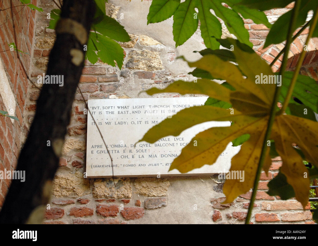 Plaque Romeo Juliet Banque De Photographies Et D Images A Haute Resolution Alamy