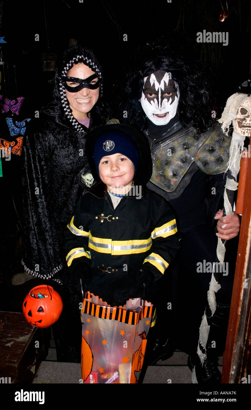 De la famille et Halloween Halloween. St Paul Minnesota USA Banque D'Images