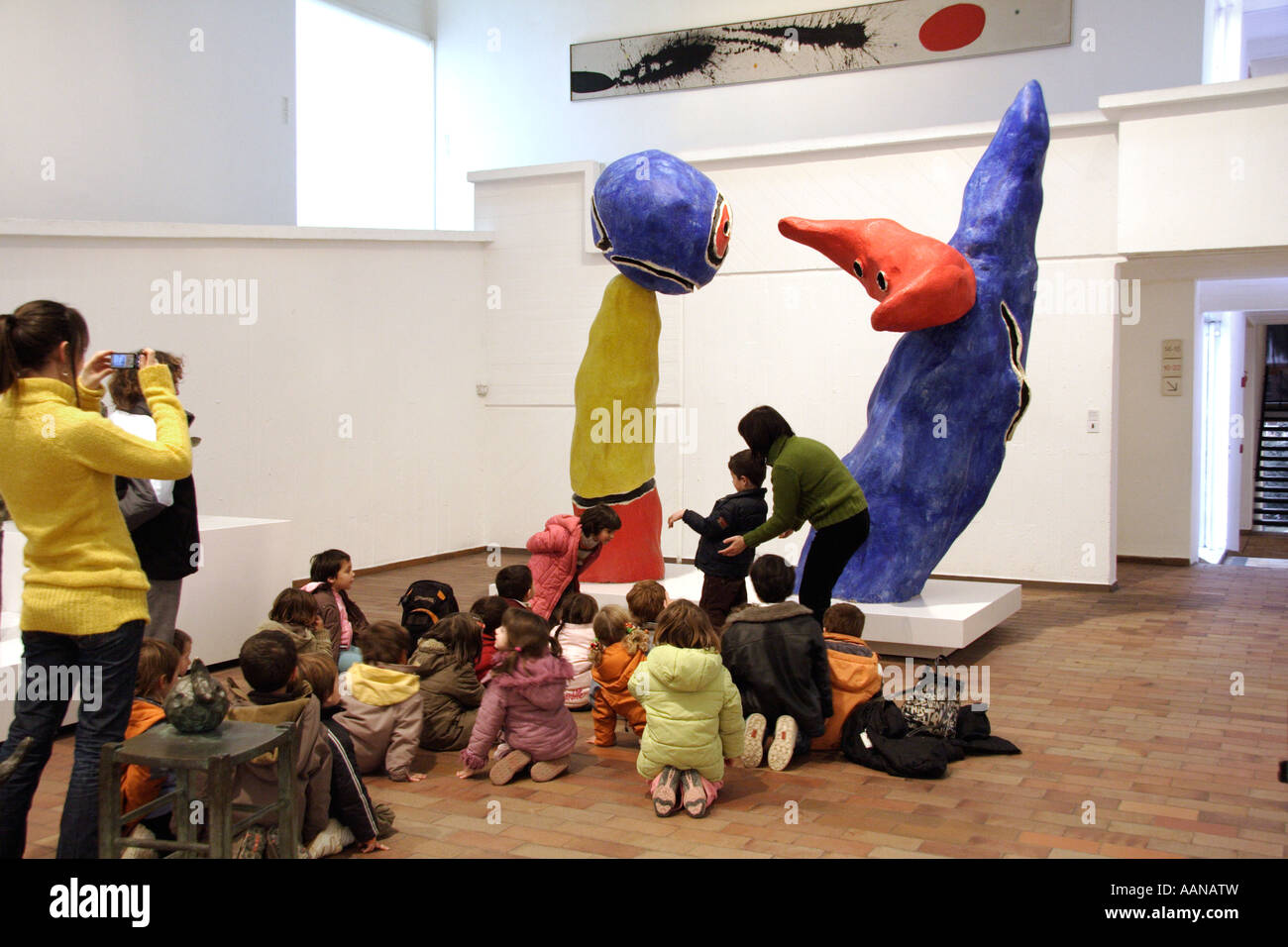 Dans la classe de l'école fondation Joan Miro Barcelone Banque D'Images