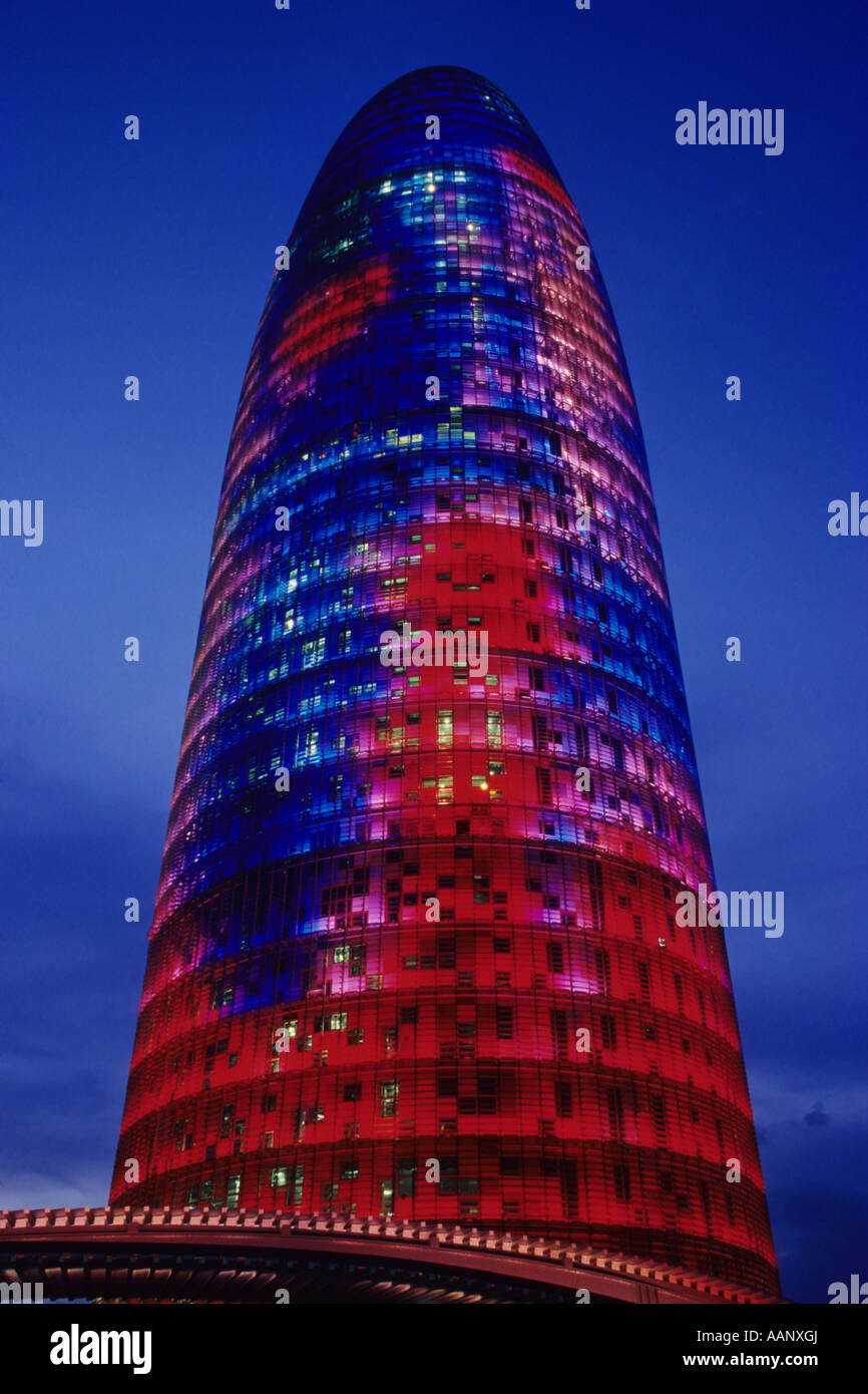 Torre Agbar, Espagne, Barcelone Banque D'Images