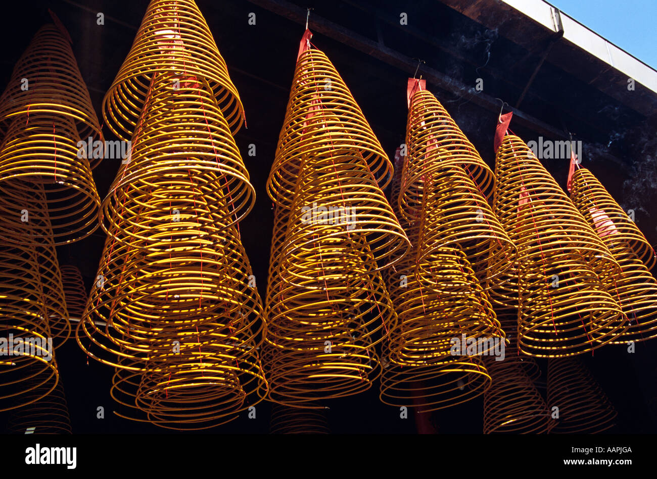 L'encens bobines, Kun Iam Temple, Macao, Chine Banque D'Images