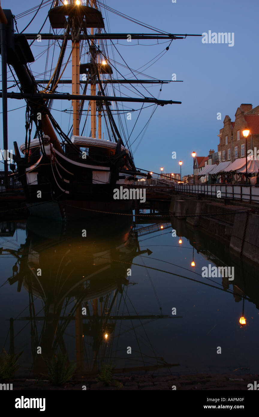 HMS Trincomalee à Hartlepool Historic Quay, Cleveland, UK Banque D'Images