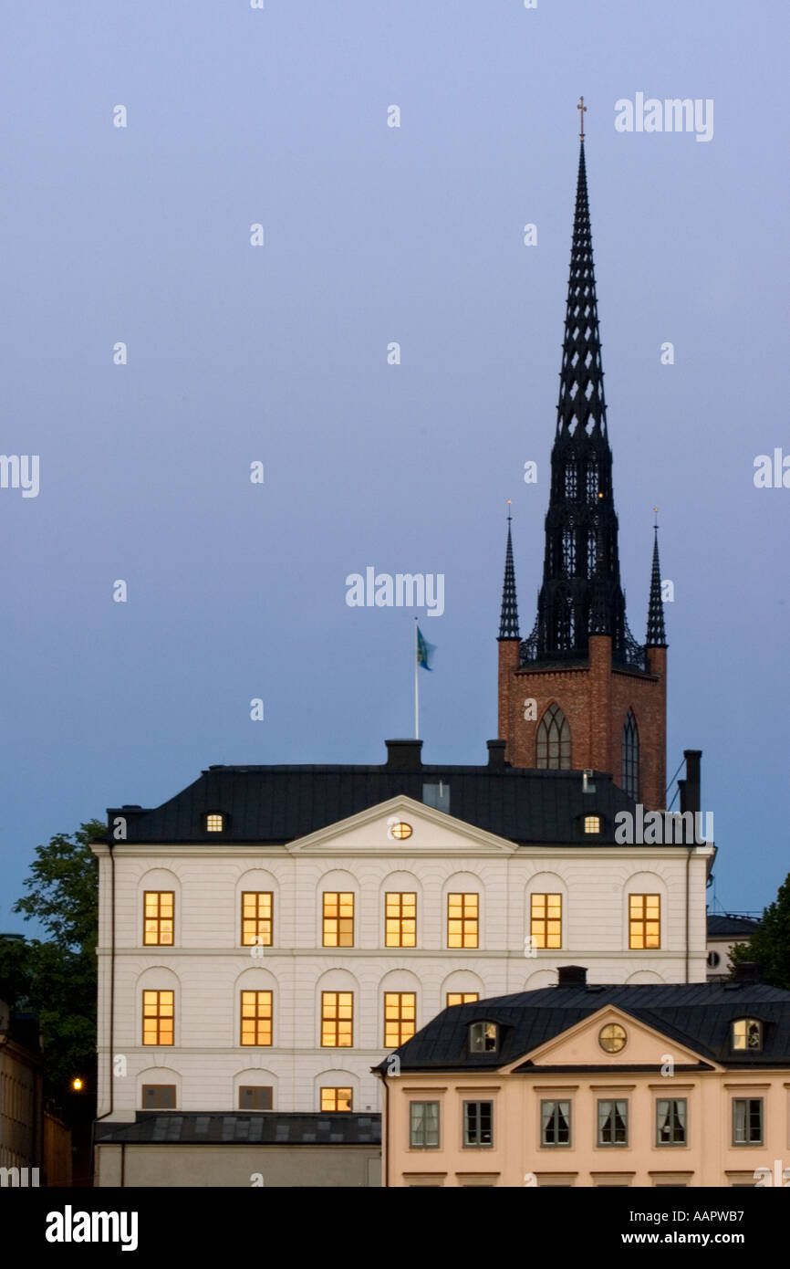 La Suède, Stockholm, l'église de Riddarholmen Banque D'Images