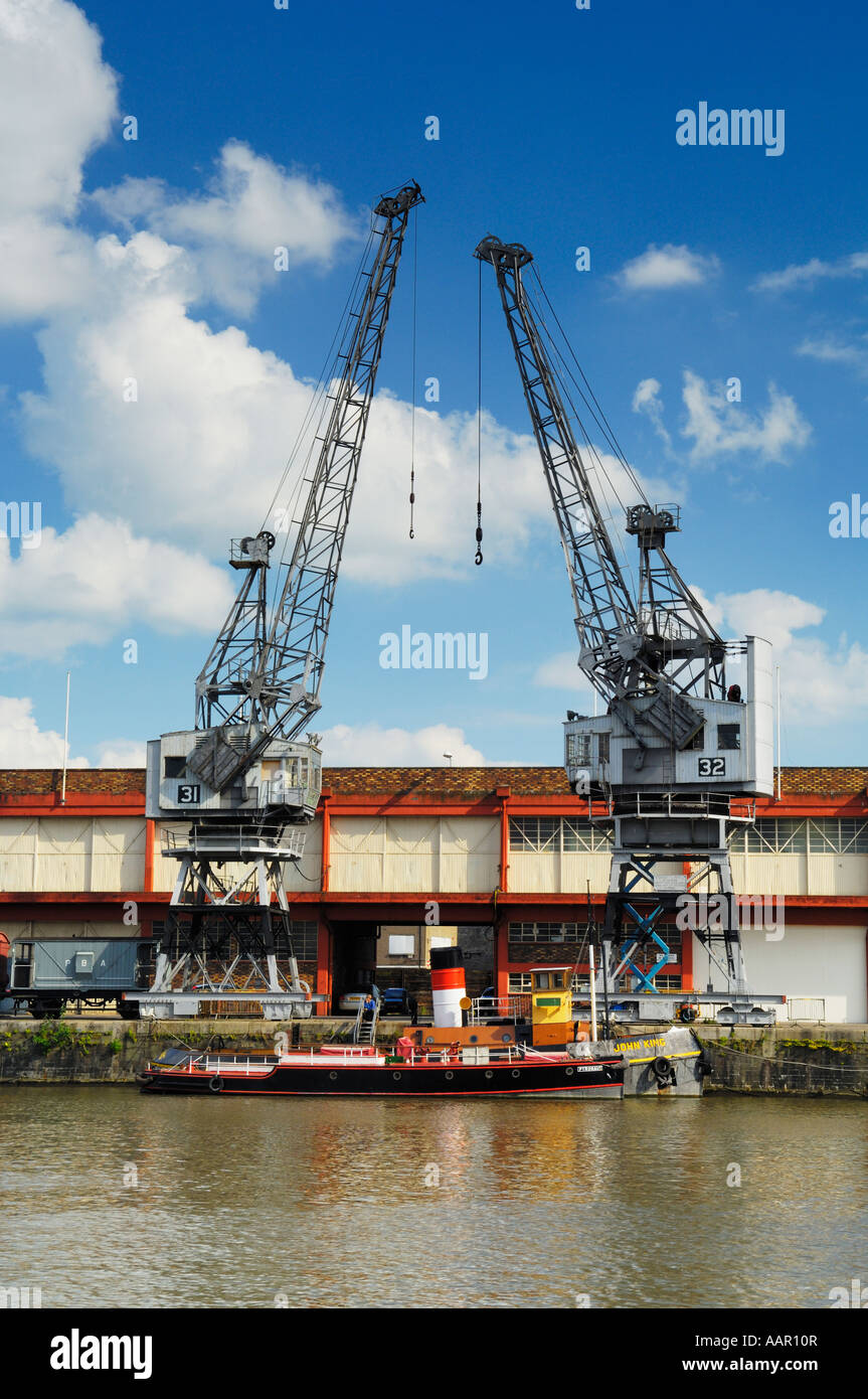 L'ancienne grue à l'extérieur de l'abri de M musée à Princes Wharf, Bristol, Angleterre. Précédemment connu sous le nom de Bristol Industrial Museum Il est actuellement en cours de restauration et est due à rouvrir en 2011. Banque D'Images