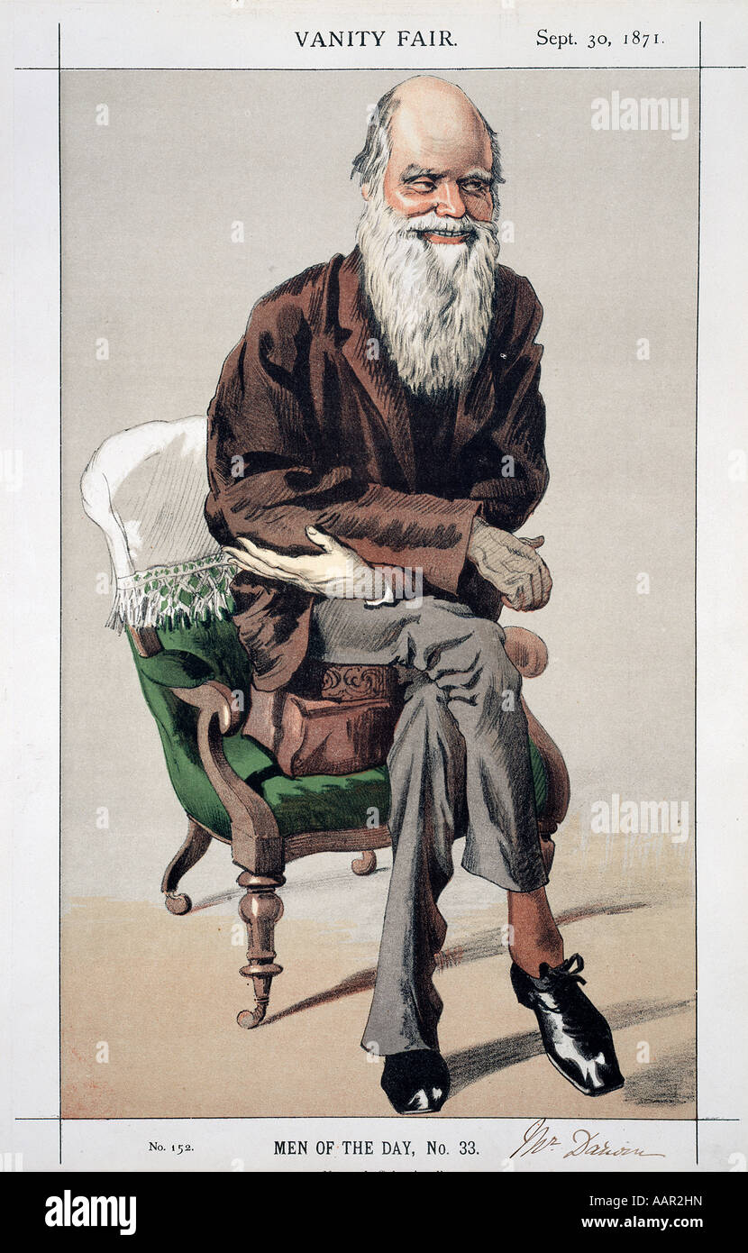 Portrait de Charles Robert Darwin de Vanity Fair le 30 septembre 1871 Banque D'Images