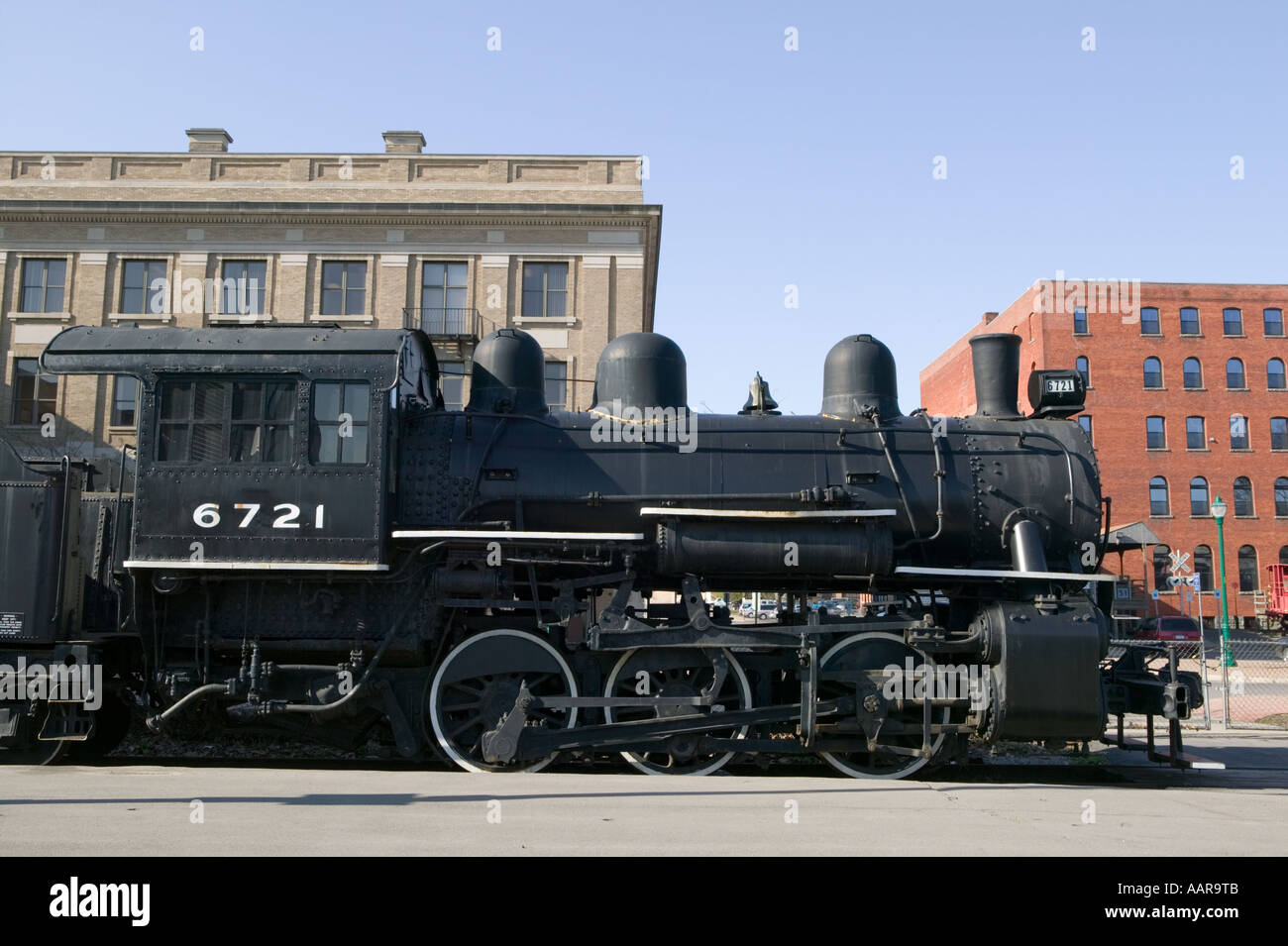 Moteur à vapeur désuètes d'Utica Railroad Museum New York Banque D'Images