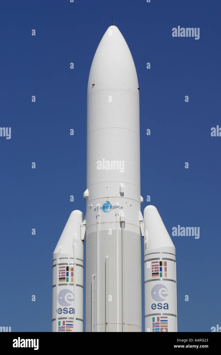 Fusée Ariane avec l'Agence spatiale européenne ESA titres Banque D'Images