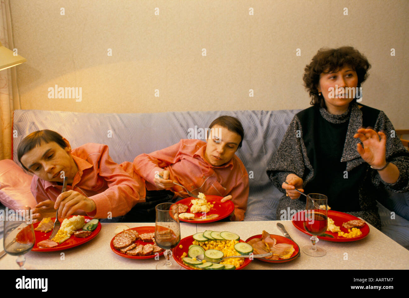 Jumeaux siamois russe masha et dasha krivoshlyapova à Moscou Banque D'Images