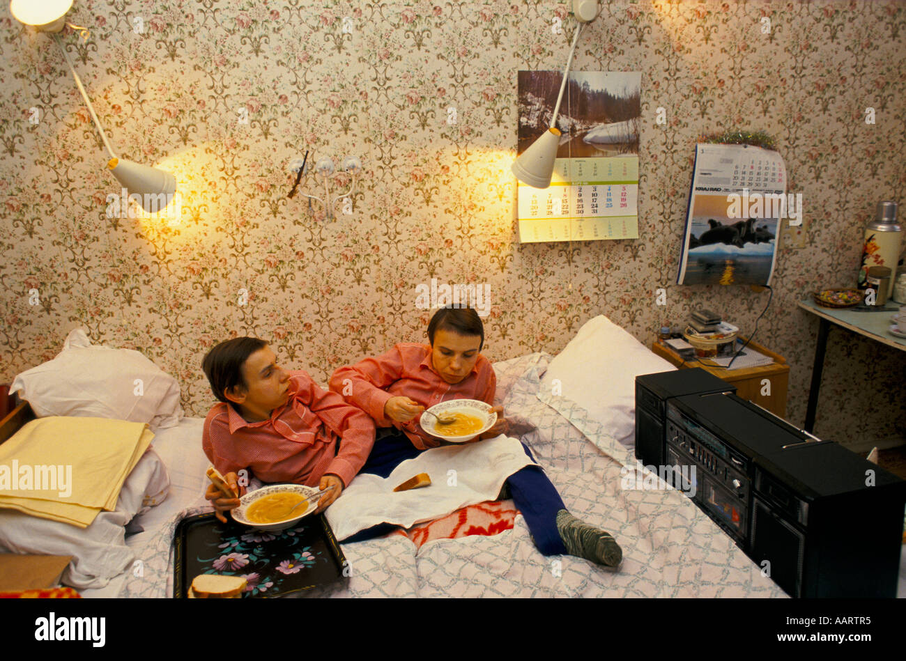 Jumeaux siamois russe masha et dasha krivoshlyapova à Moscou Banque D'Images