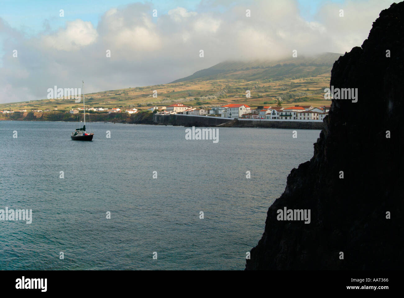 Le village de Praia sur l'île de Graciosa aux Açores, Portugal Banque D'Images