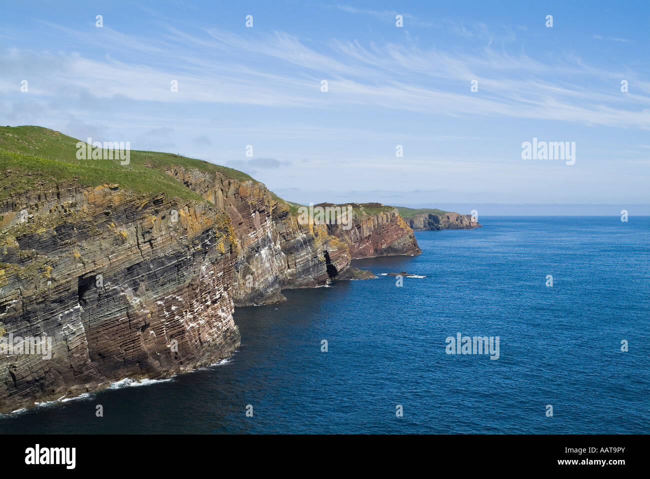 Dh WHALIGOE Seacliffs CAITHNESS côte de la mer du Nord Banque D'Images