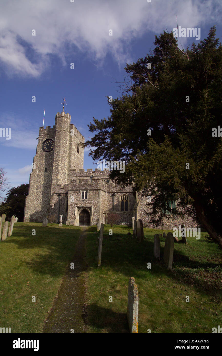L'église St Mary diocèse de Canterbury dans le 15e siècle l'attrayant village de Chilham Angleterre Kent Banque D'Images