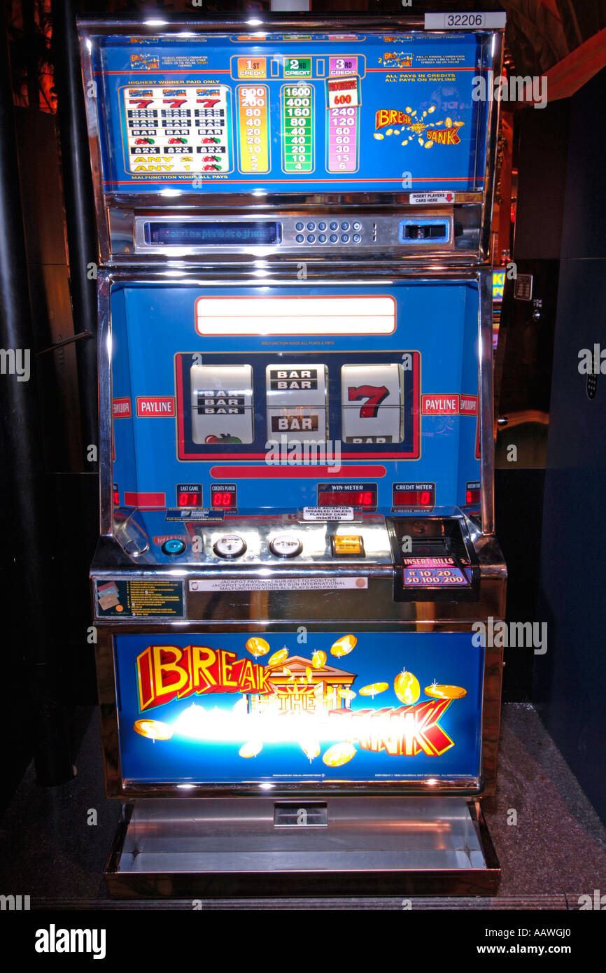 Une machine à sous dans le casino de Sun City en Afrique du Sud. Banque D'Images