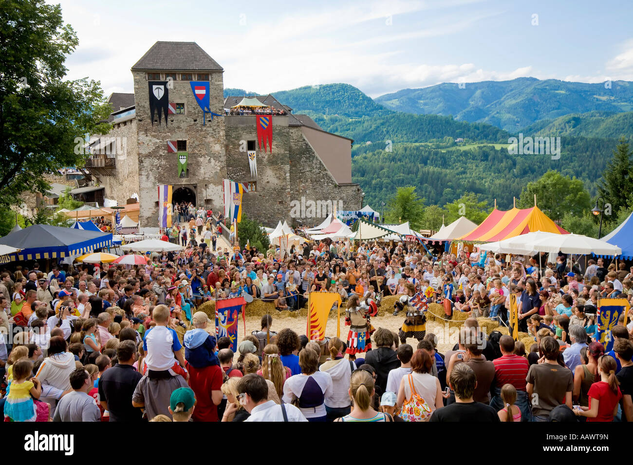 Knight's festival, Château Oberkapfenberg, Kapfenberg, Styrie, Autriche Banque D'Images