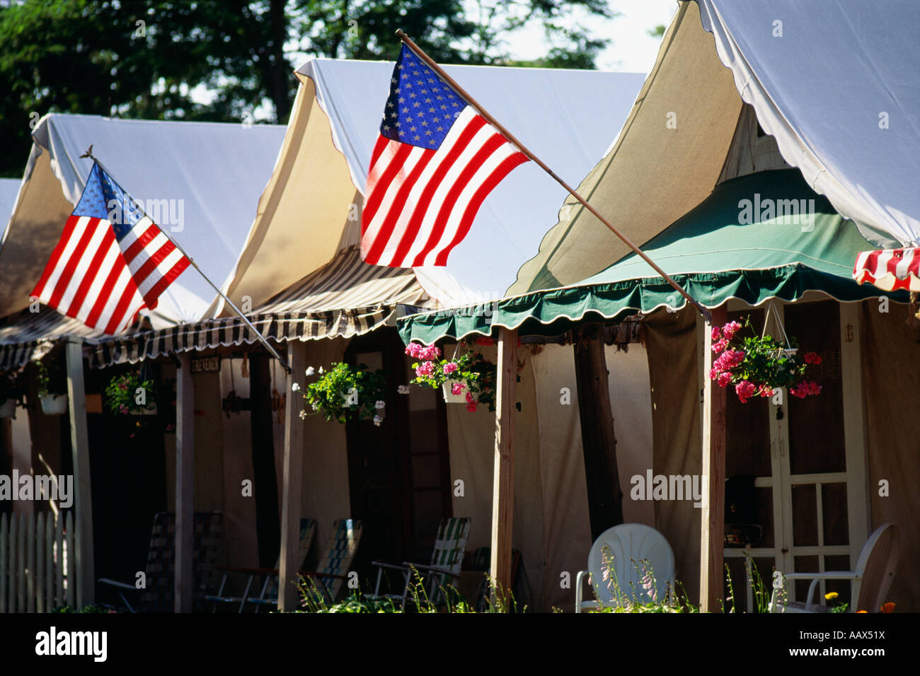 Camp de tentes de l'océan maisons Landing NJ Banque D'Images