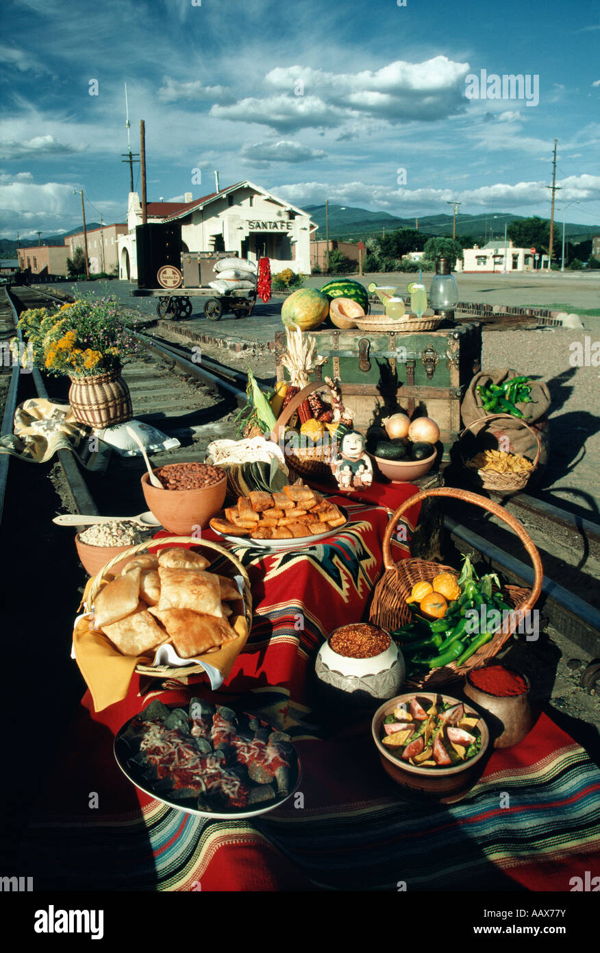 La vie toujours des aliments Santa Fe New Mexico Banque D'Images