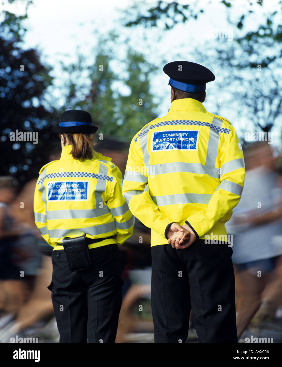 Les agents communautaires,Marathon Nottingham . Banque D'Images