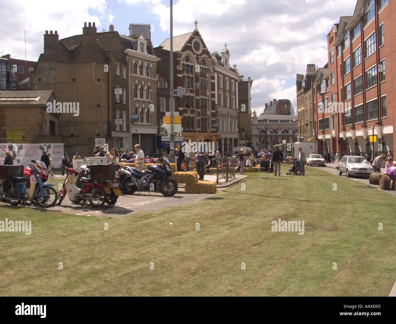 St John Street Clerkenwell Londres couverts dans l'herbe Banque D'Images