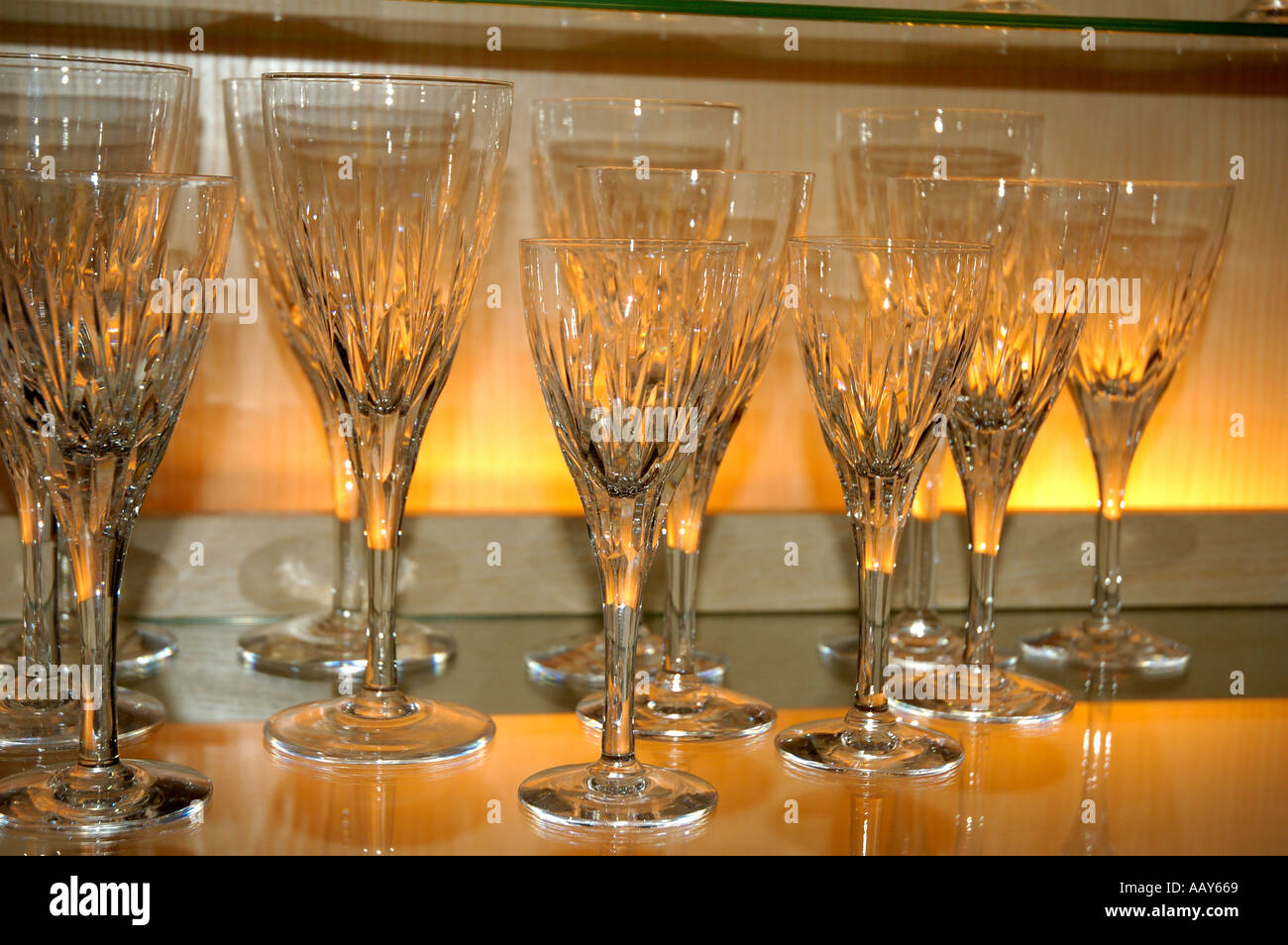 Verres en cristal Banque D'Images